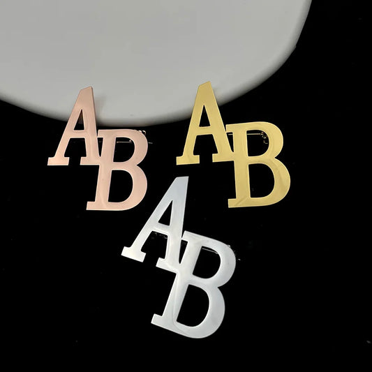 Fashion Initials Pin Brooch