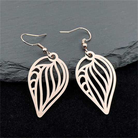 Boucles d’oreilles abstraites en coquille de palourde