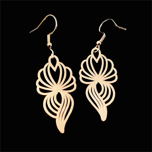 Boucles d'oreilles à fleurs abstraites