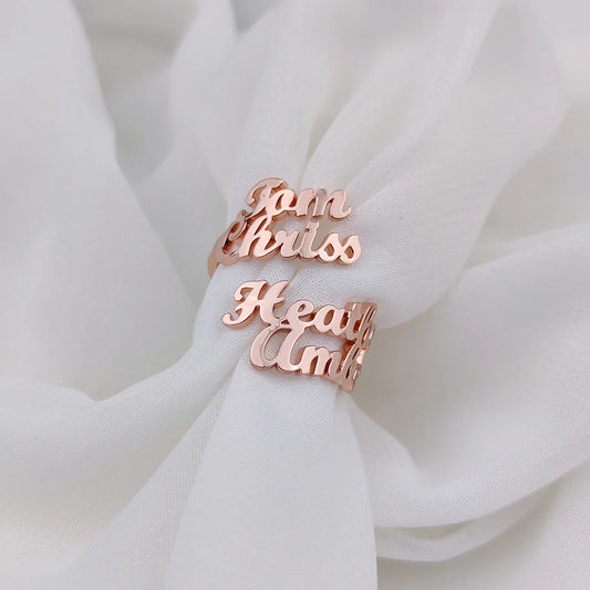 Adjustable Four Name Ring - Ring