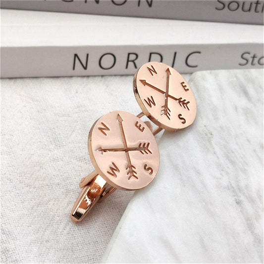 Compas Navigation Cufflinks - Rose Gold