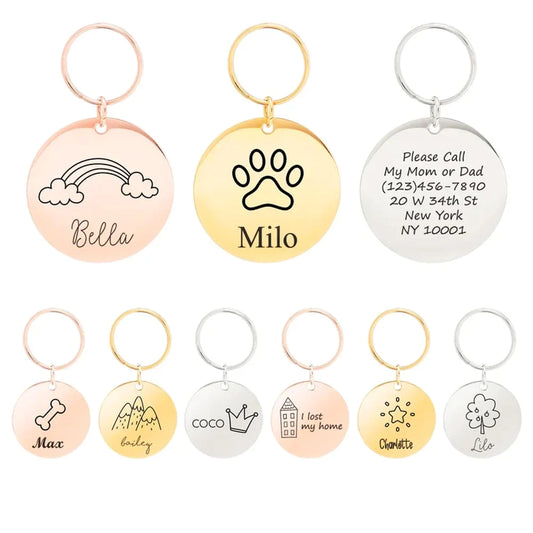 Étiquette anti-perte pour animaux de compagnie gravée sur mesure