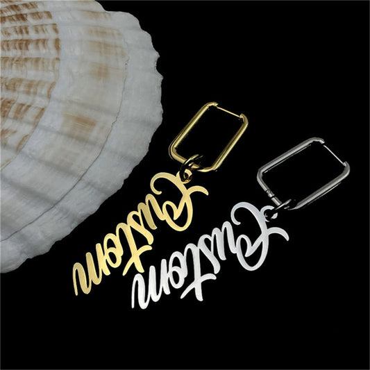 Earrings with Custom Text or Name