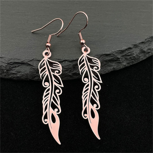 Boucles d'oreilles plumes élégantes