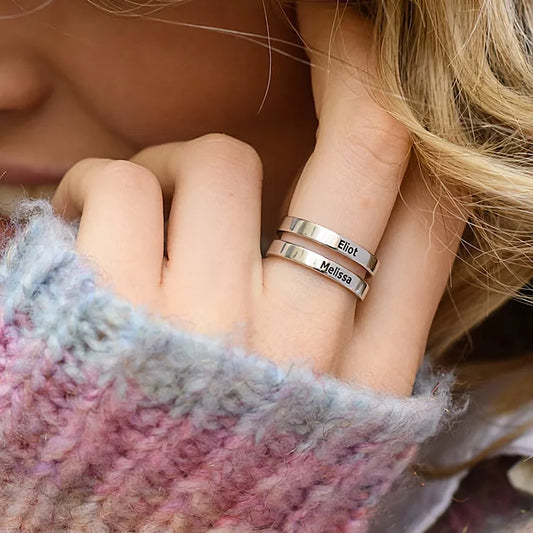 Engraved Ring with 2-3 Names - Ring