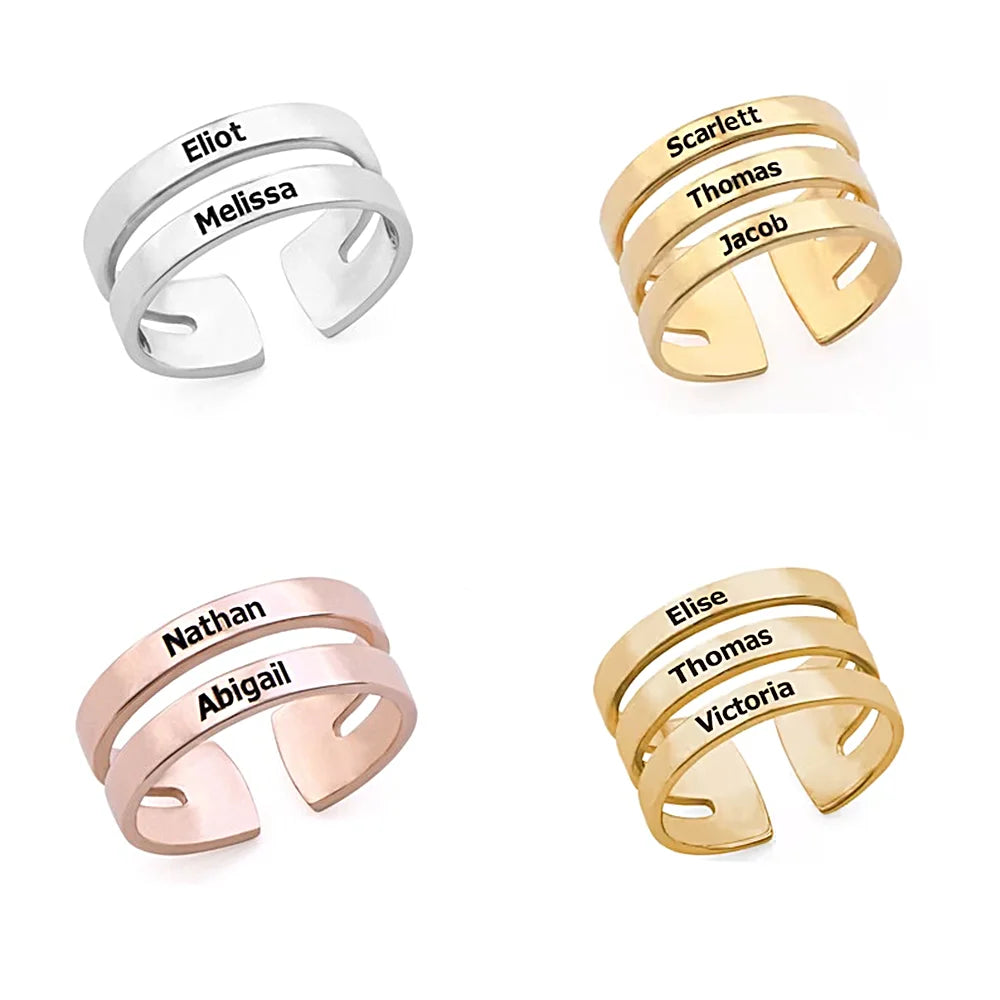 Engraved Ring with 2-3 Names - Ring