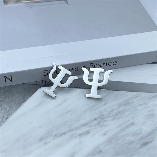Greek letters Cuff Links - Silver