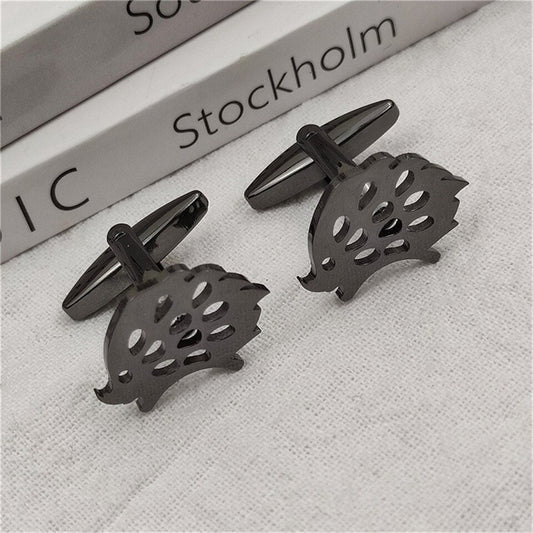 Hedgehog Cufflinks - Black