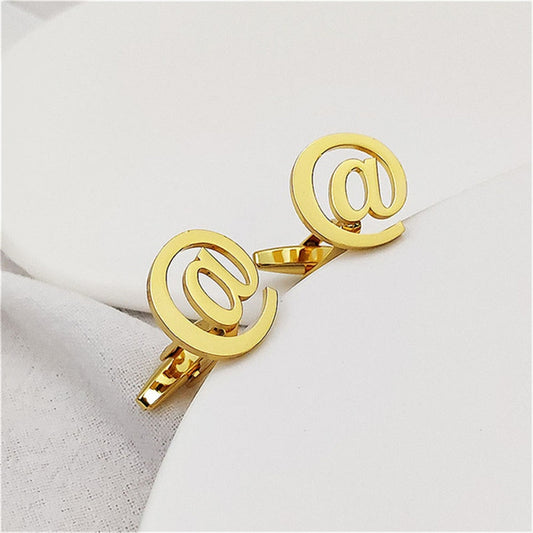 IT Email at @ Cufflinks - Gold