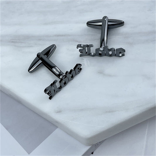 Love Cufflinks - Black