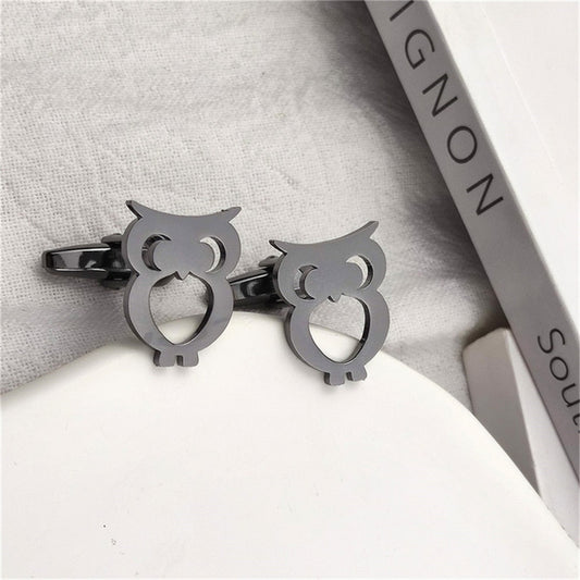Owl Cufflinks - Black