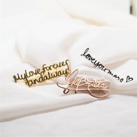 Personalized Handwritten Brooch
