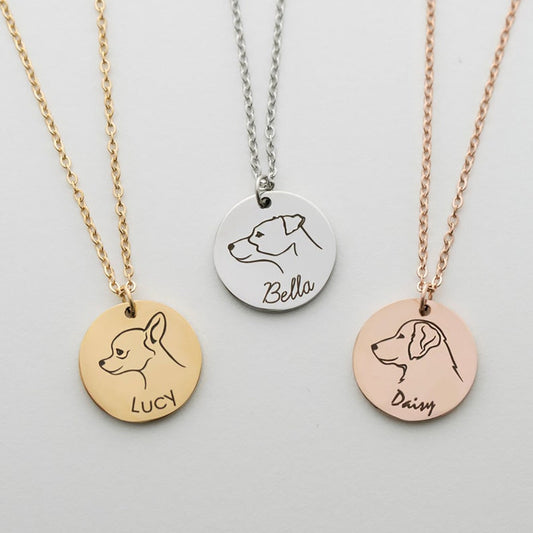 Personalized Necklace with your Dog Picture and Name