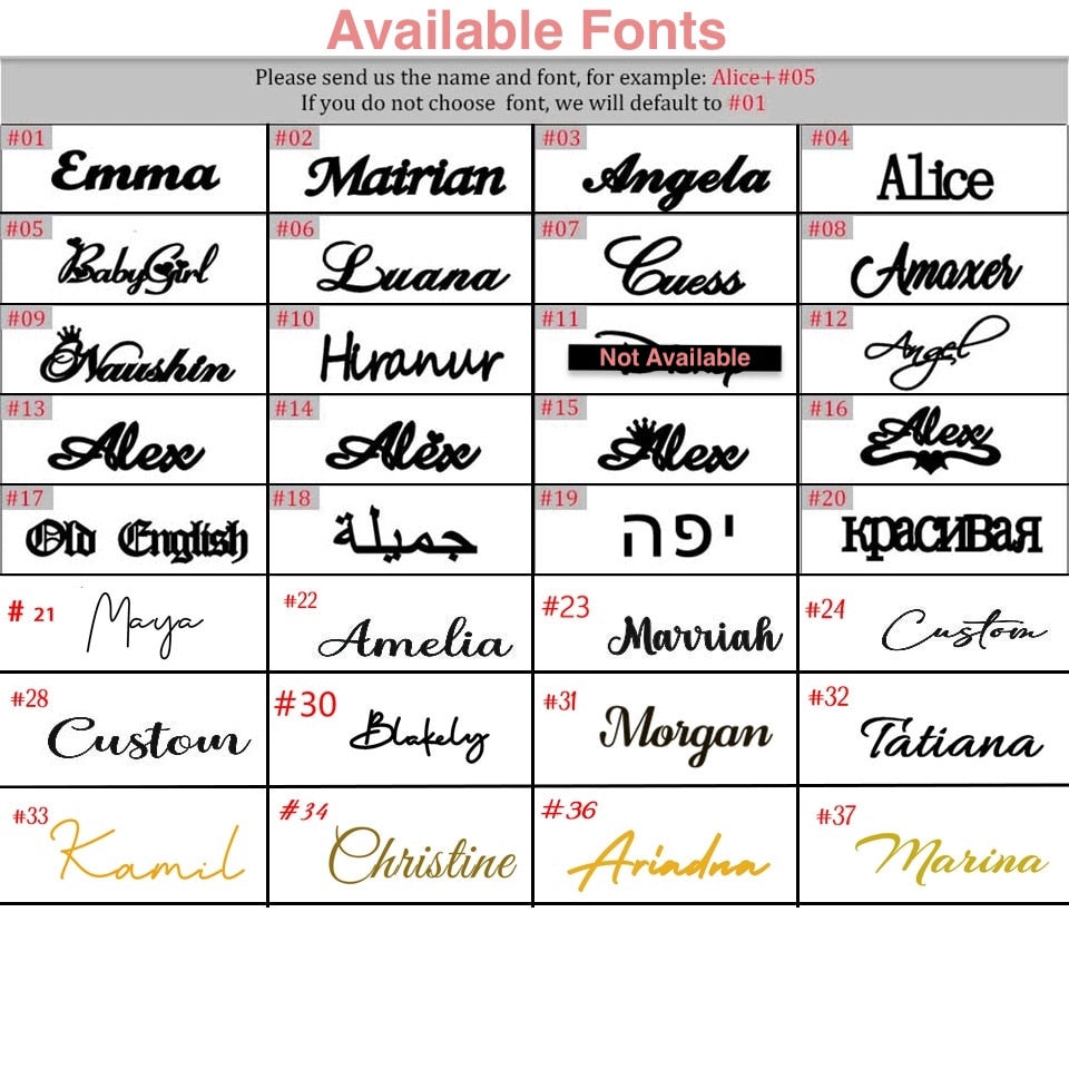 Personalized Custom Necklaces with Gift Box