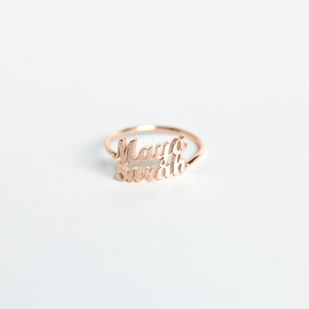 Adjustable Custom Ring with 1-4 Names - Ring