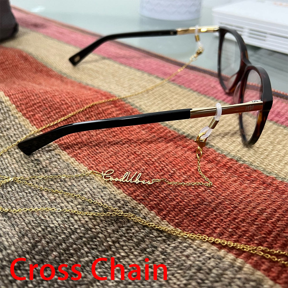 Cadena de gafas personalizada con nombre personalizado