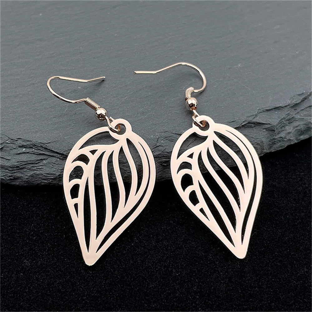 Abstract Clam Shell Earrings