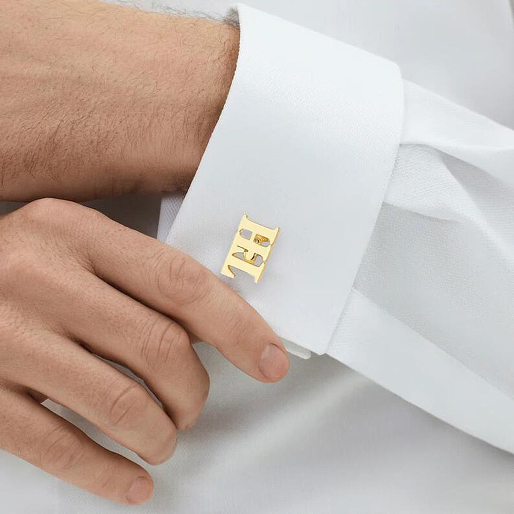 Cufflinks with Name Initials