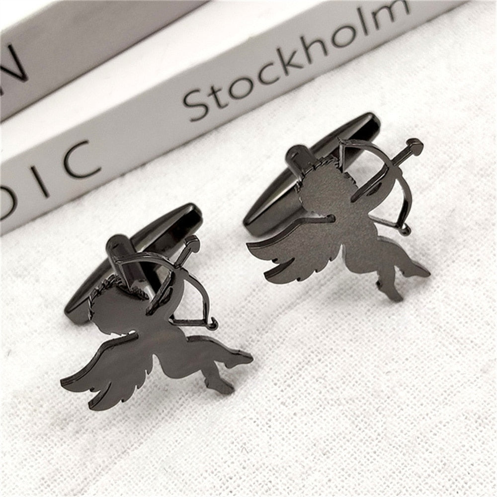 Cupid Love God Cufflinks - Black