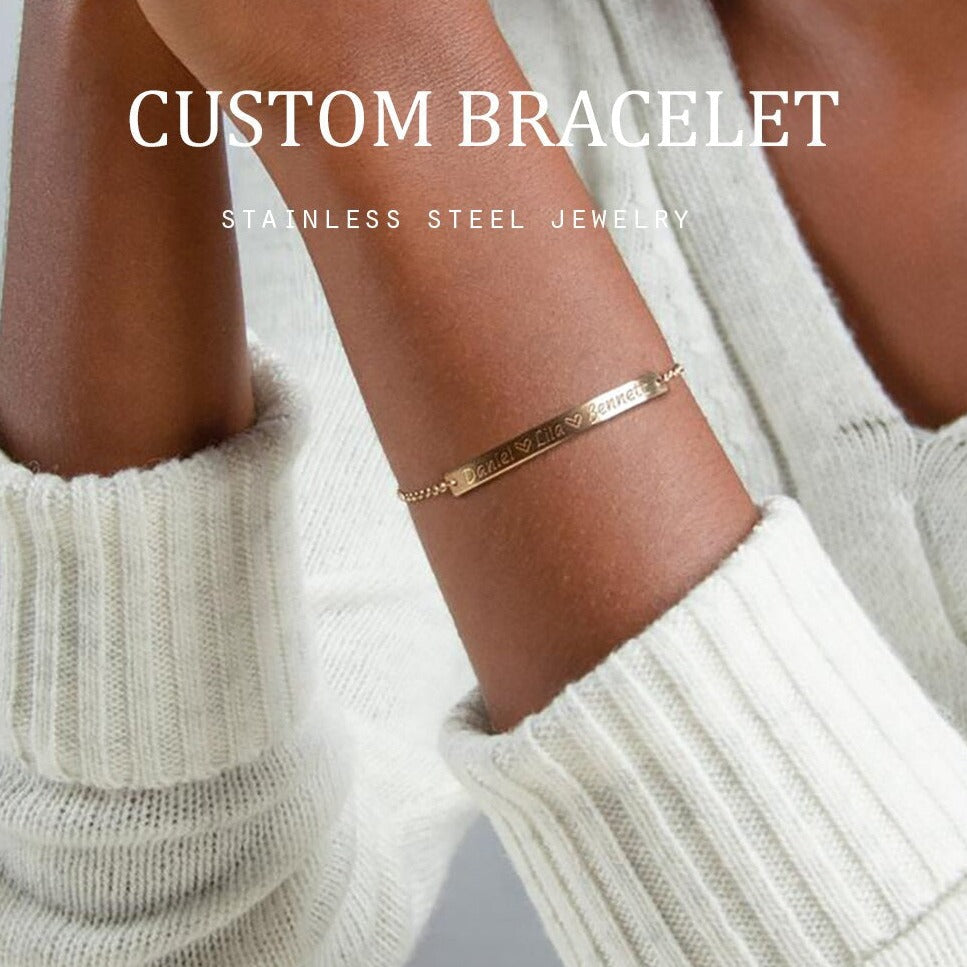 Custom Engraved Bracelet Bar - Bracelet