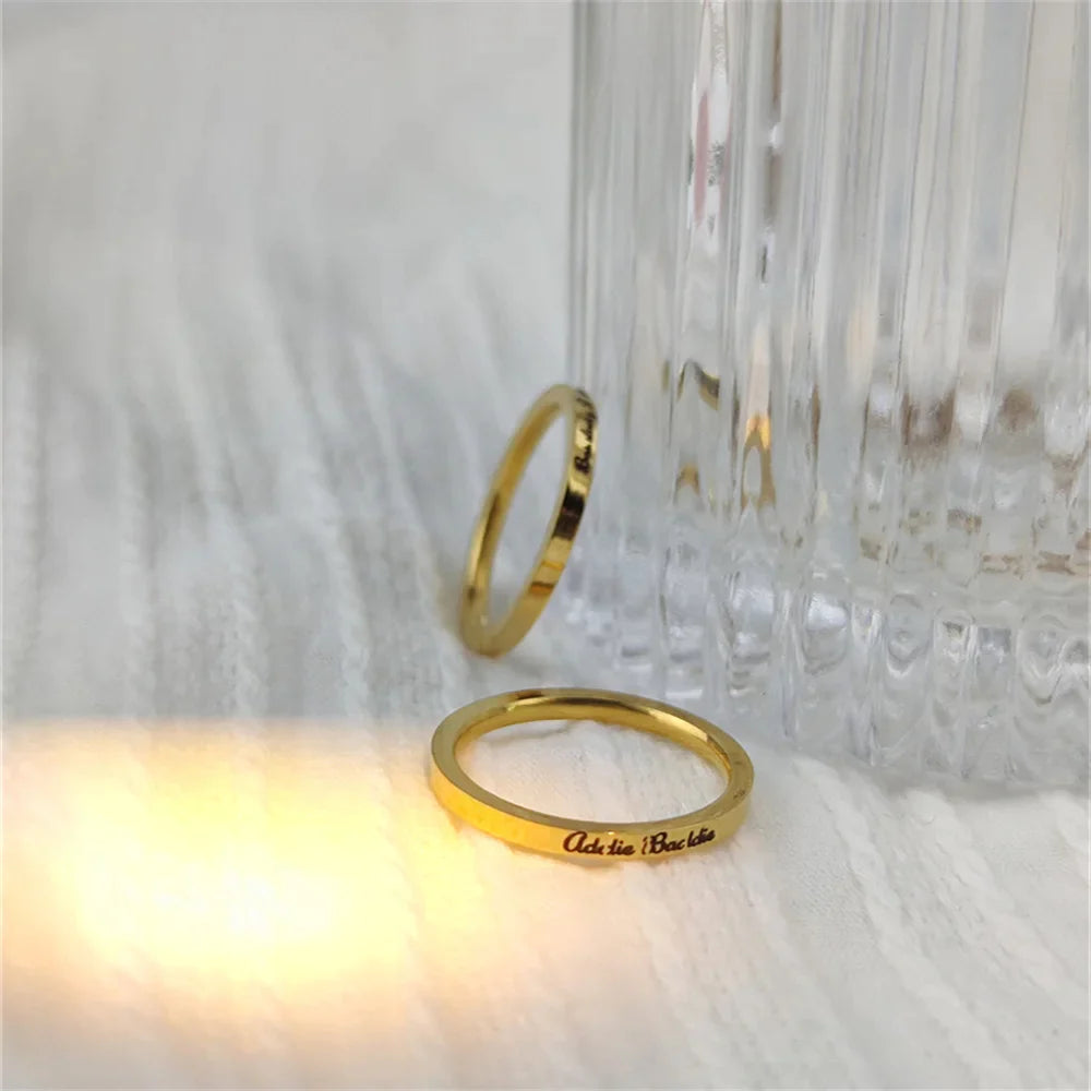 Custom Engraving Text Ring Personalized Ring Jewelry