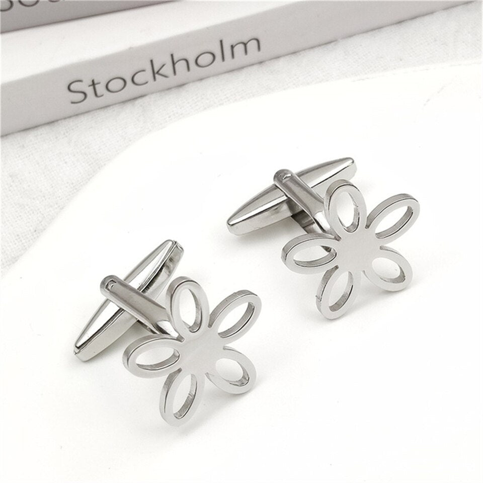 Five-leaf Flower Cufflinks