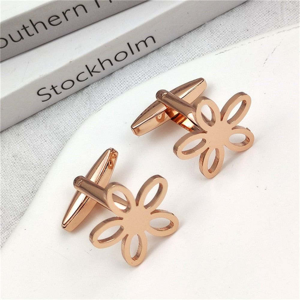 Five-leaf Flower Cufflinks