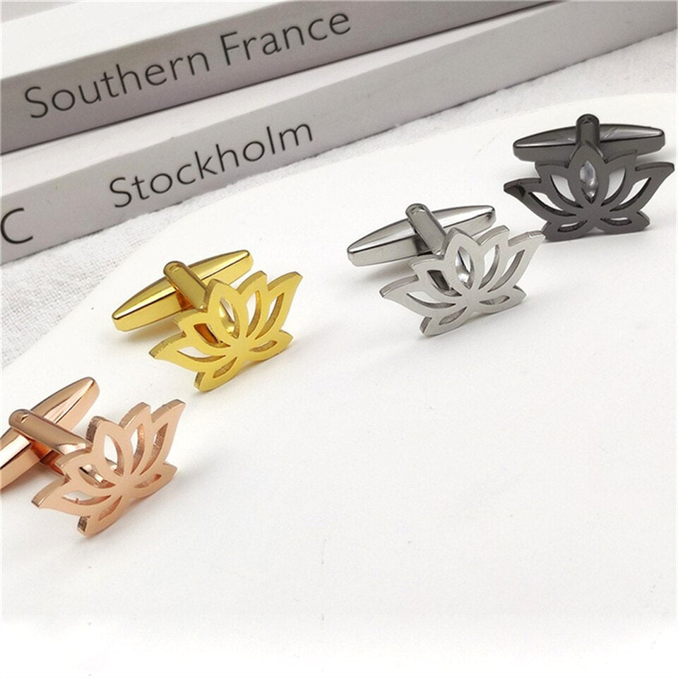 Lotus Flower Cufflink