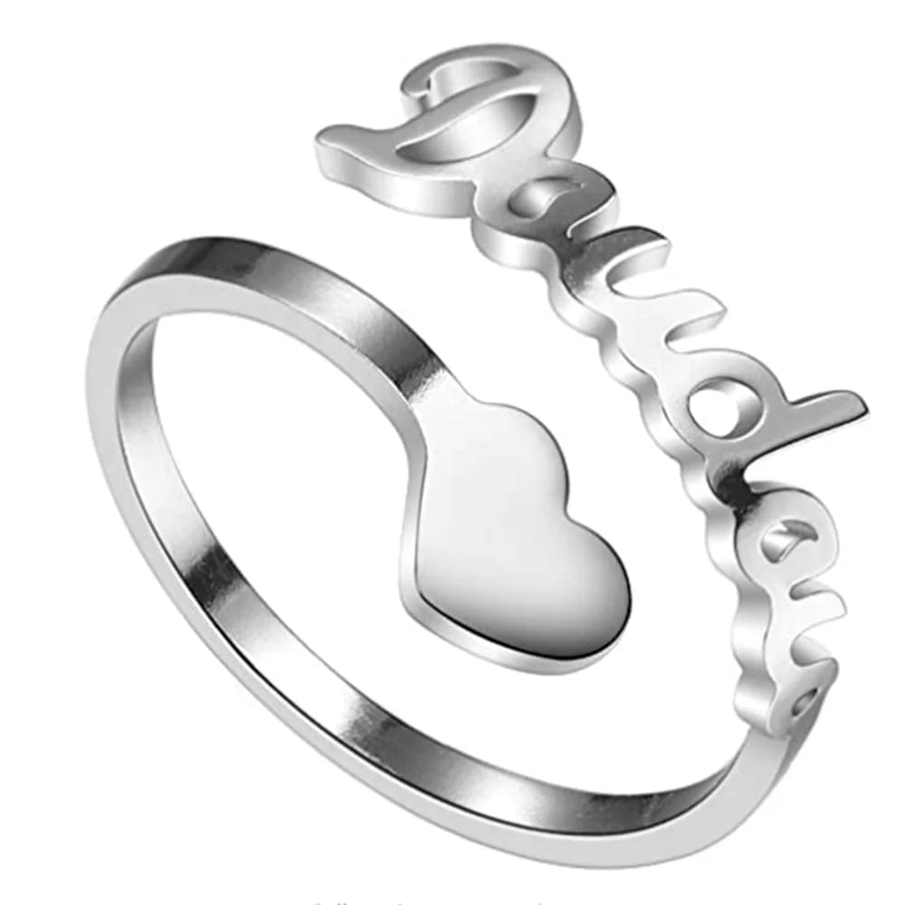 Personalized Custom Name Heart Ring - Ring