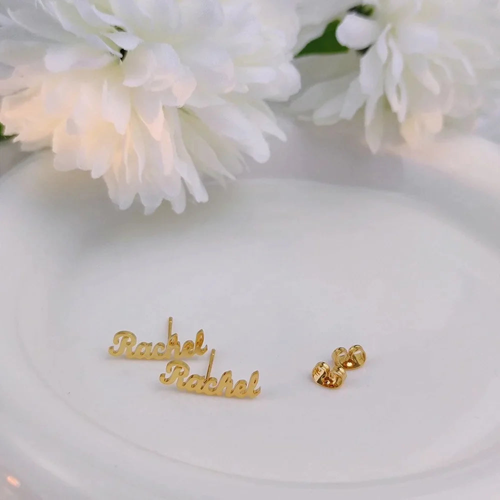 Personalized name Stud Earrings