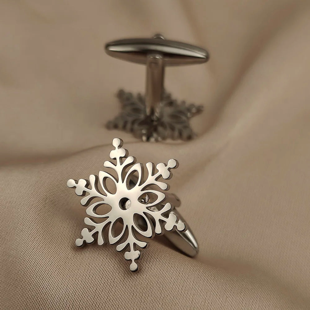 Snowflake Flower Cufflinks