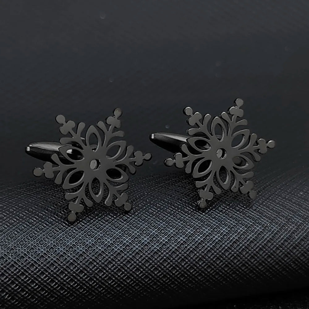 Snowflake Flower Cufflinks