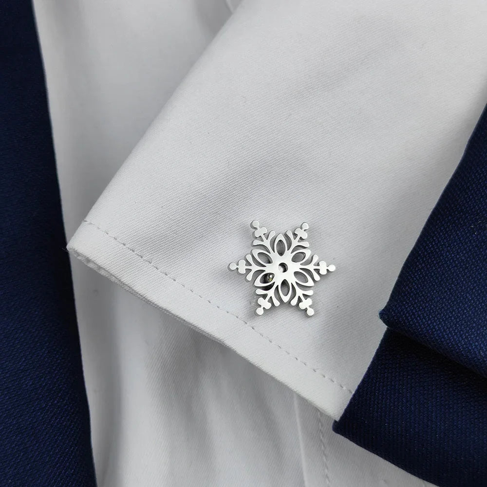 Snowflake Flower Cufflinks