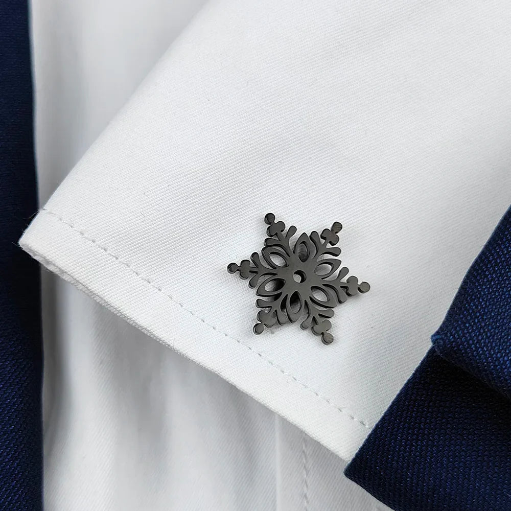 Snowflake Flower Cufflinks