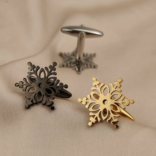 Snowflake Flower Cufflinks