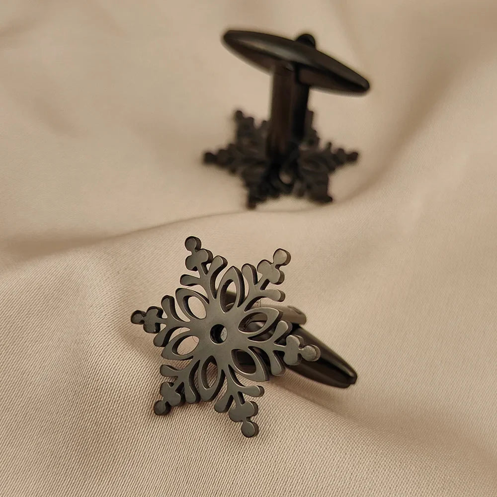 Snowflake Flower Cufflinks