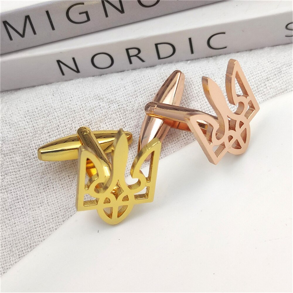 Solidarity With Ukrainian Tryzub Cufflinks