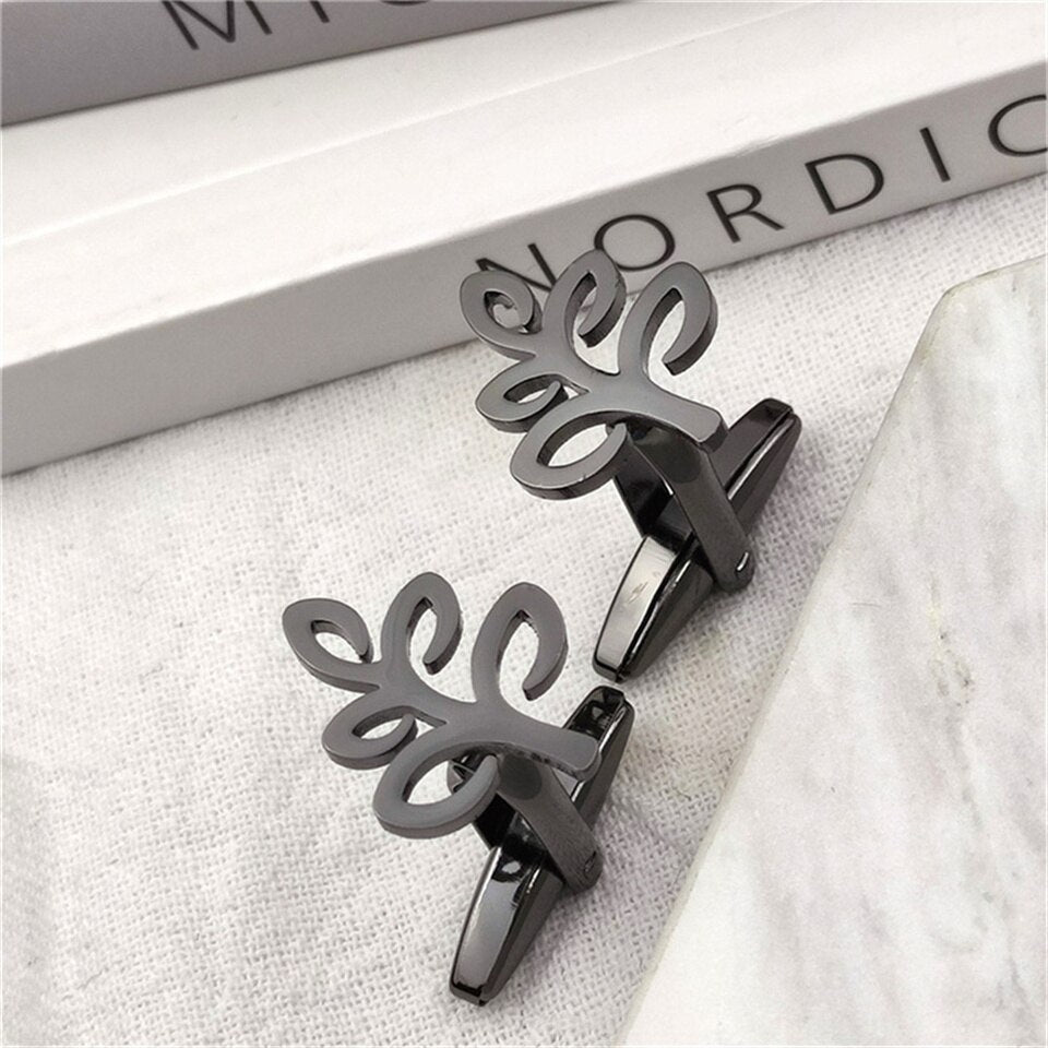 Tree Branch Cufflinks - Black