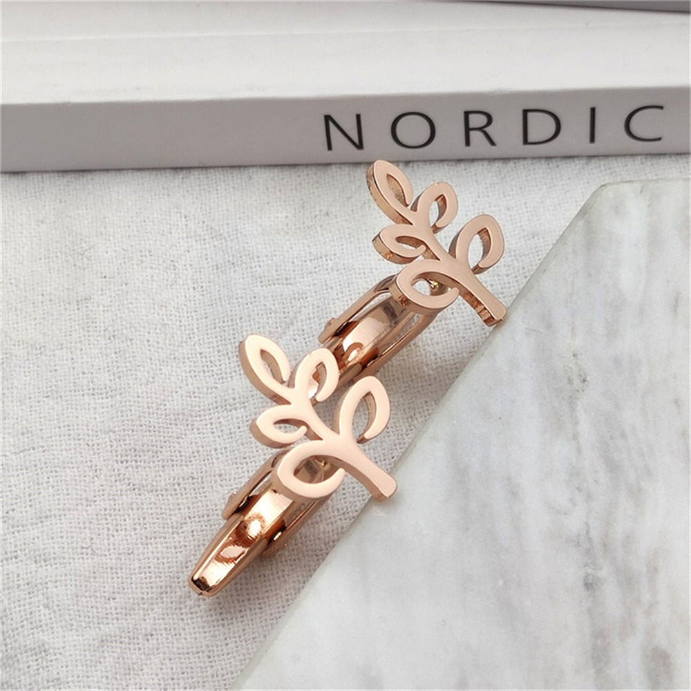 Tree Branch Cufflinks - Rose Gold