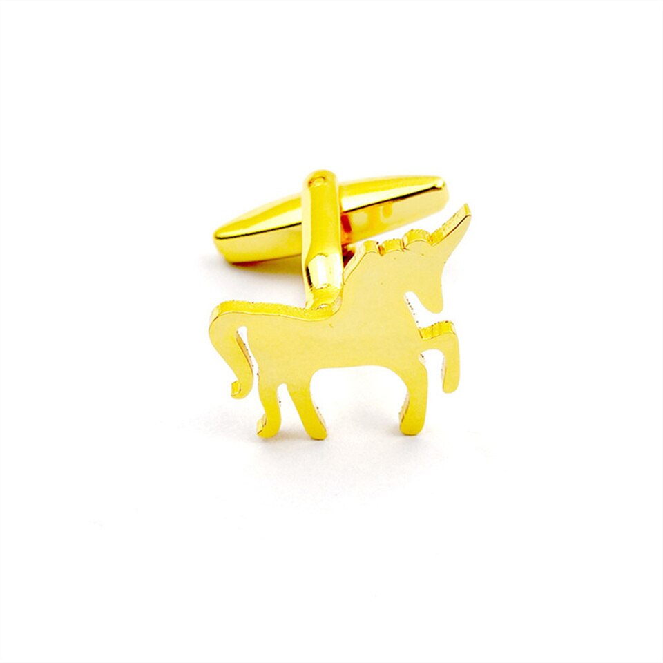 Unicorn Cufflinks - Gold