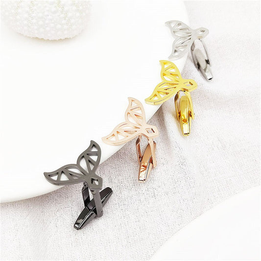 Whale Tail Origami Cufflinks - Gold