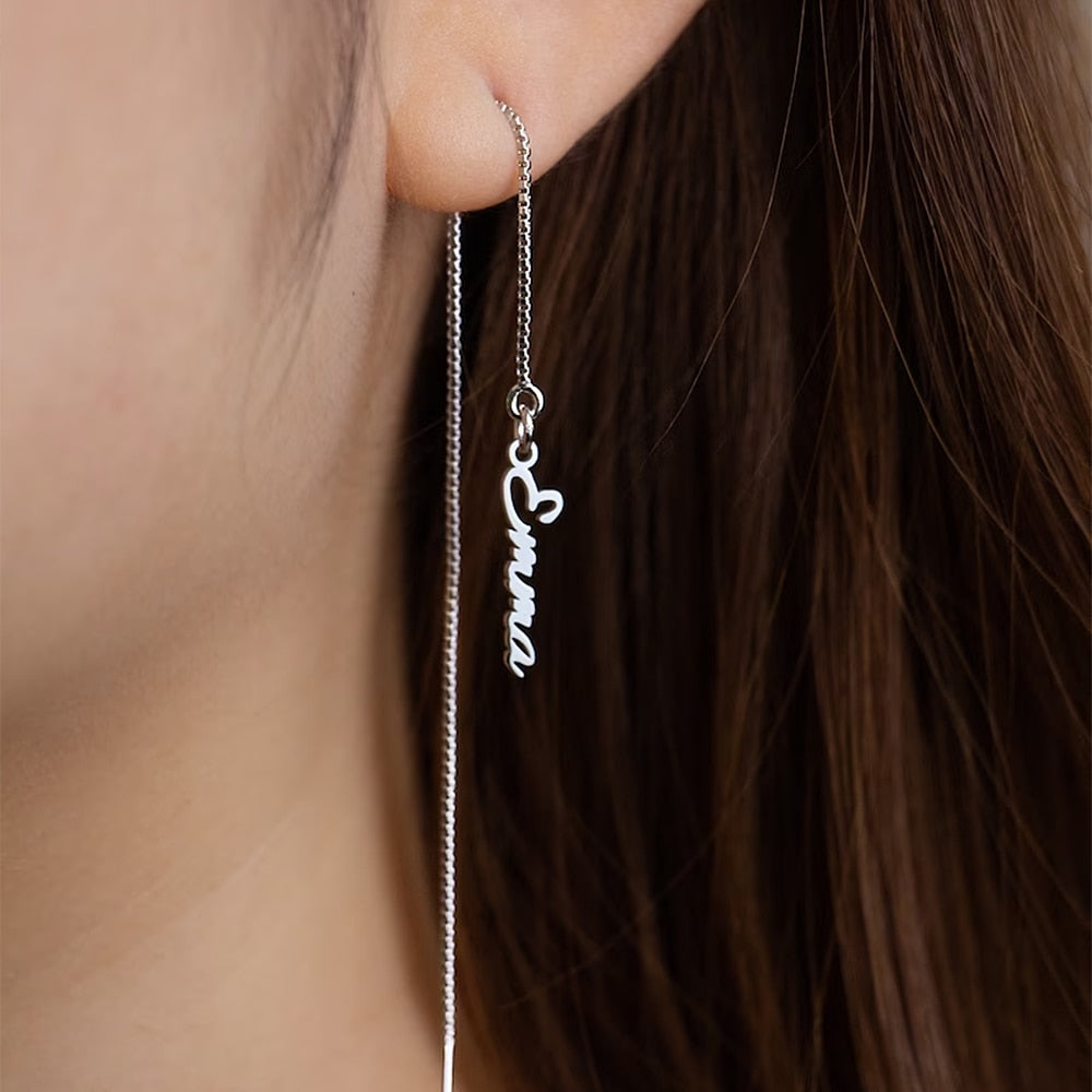 Custom Name Hanging Earrings - Custom Earrings