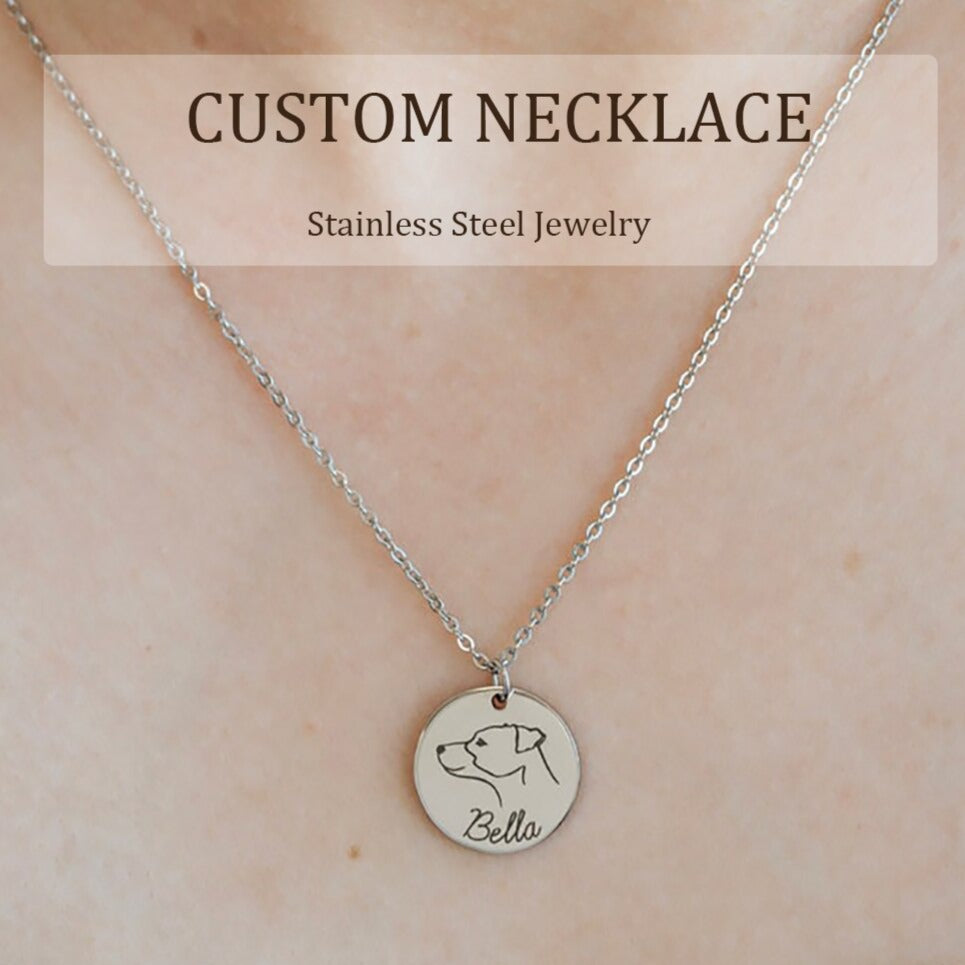 Personalized Necklace with your Dog Picture and Name